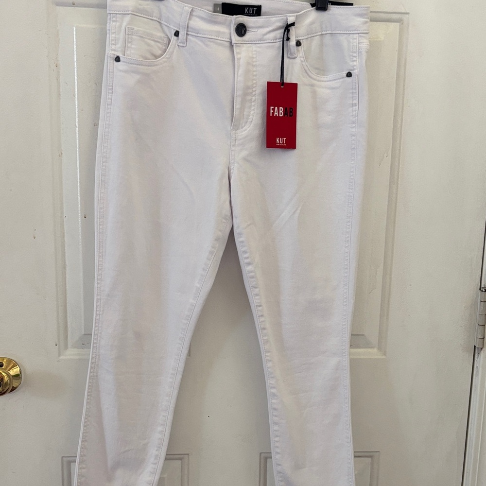 Kut from the Kloth Women's Cream Skinny Jeans